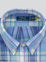 Chemise en Lin à Carreaux Grande Taille